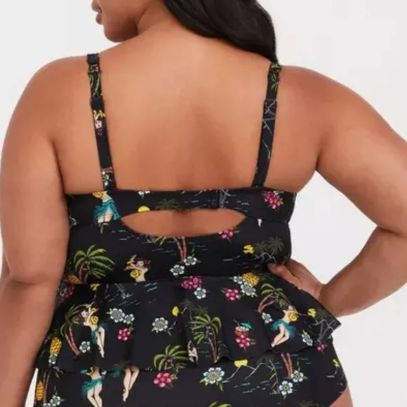 Torrid Hula Girl Tankini Top 2F - Picture 3 of 12